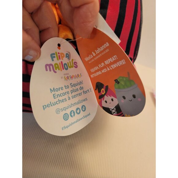 Squishmallows FlipaMallows Wexla & Johanna 8" Plush Halloween Witch & Cauldron - Picture 3 of 10